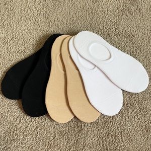6 Pair No Show Socks